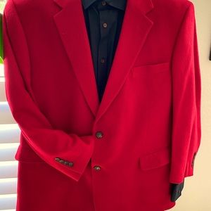 Jos A Bank red,  100% cashmere sports jacket